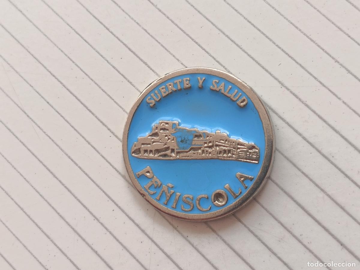 Monnaies locales: Pe&ntilde;&iacute;scola, suerte y salud, ficha de 1 euro. Moneda de la suerte