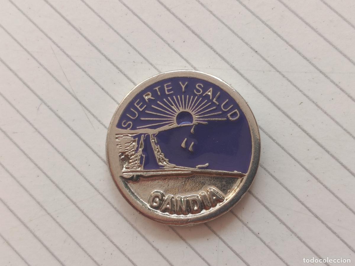 Monedas locales: Gand&iacute;a, suerte y salud, ficha de 1 Euro. Moneda de la suerte