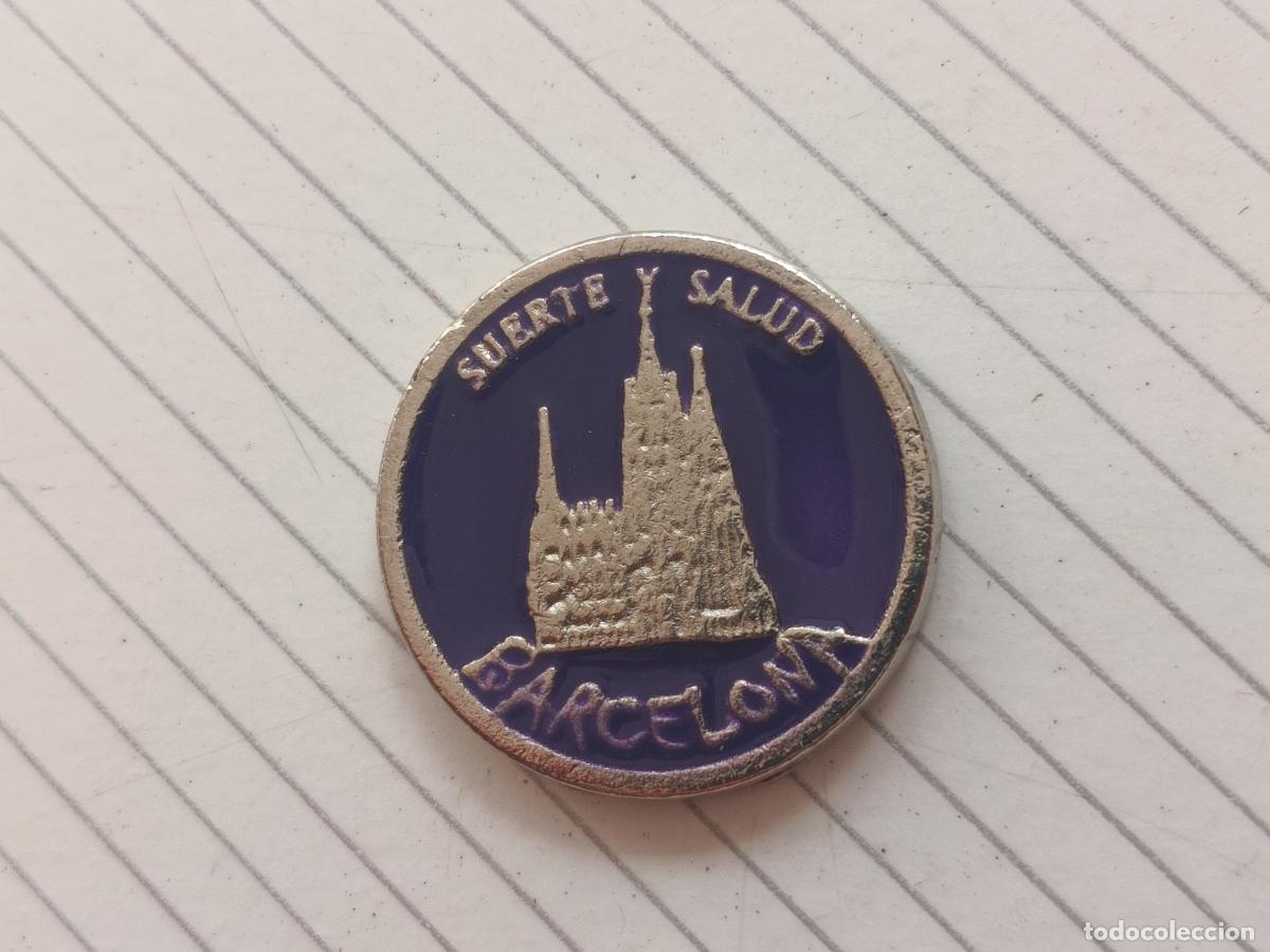 Monedas locales: Barcelona, suerte y salud, ficha de 1 Euro.