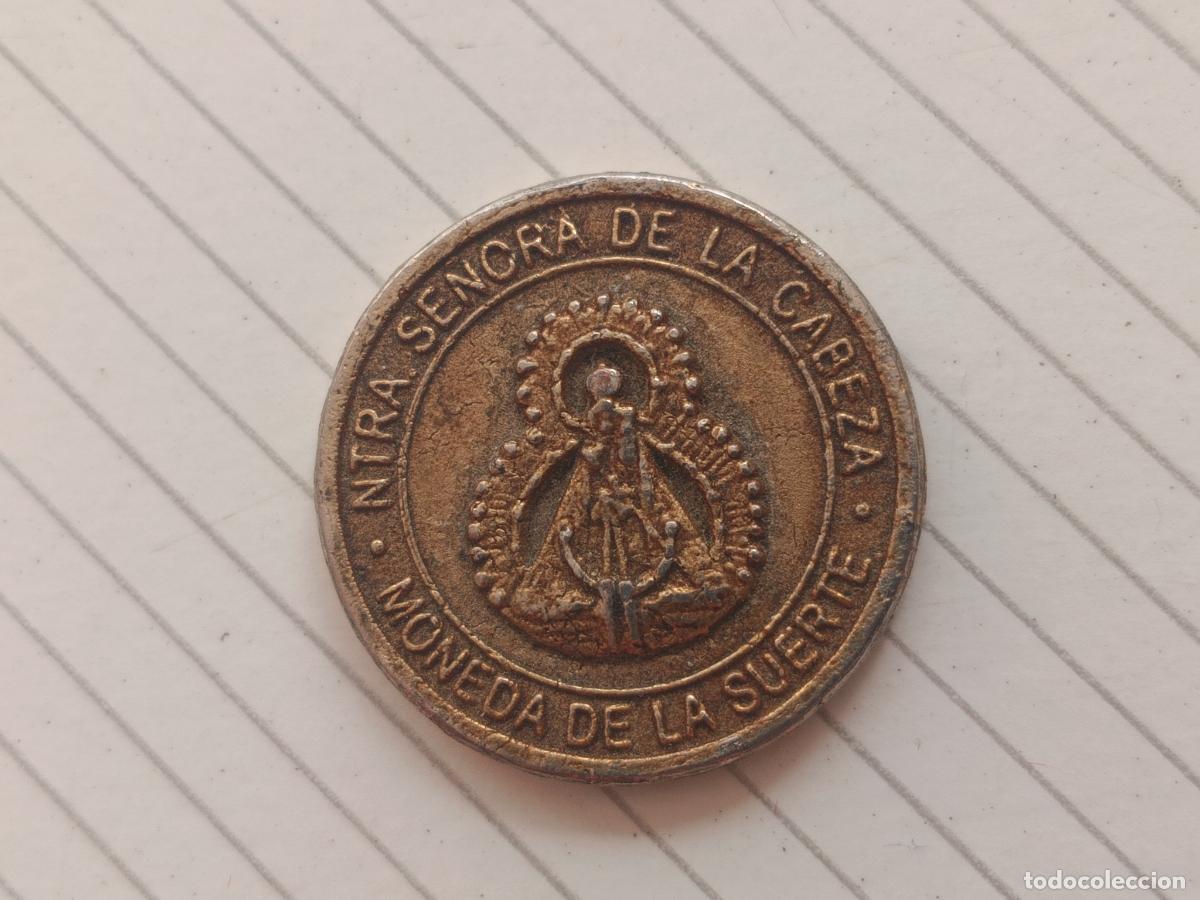 Monedas locales: Virgen de la Cabeza, ficha de 1 euro. Moneda de la suerte