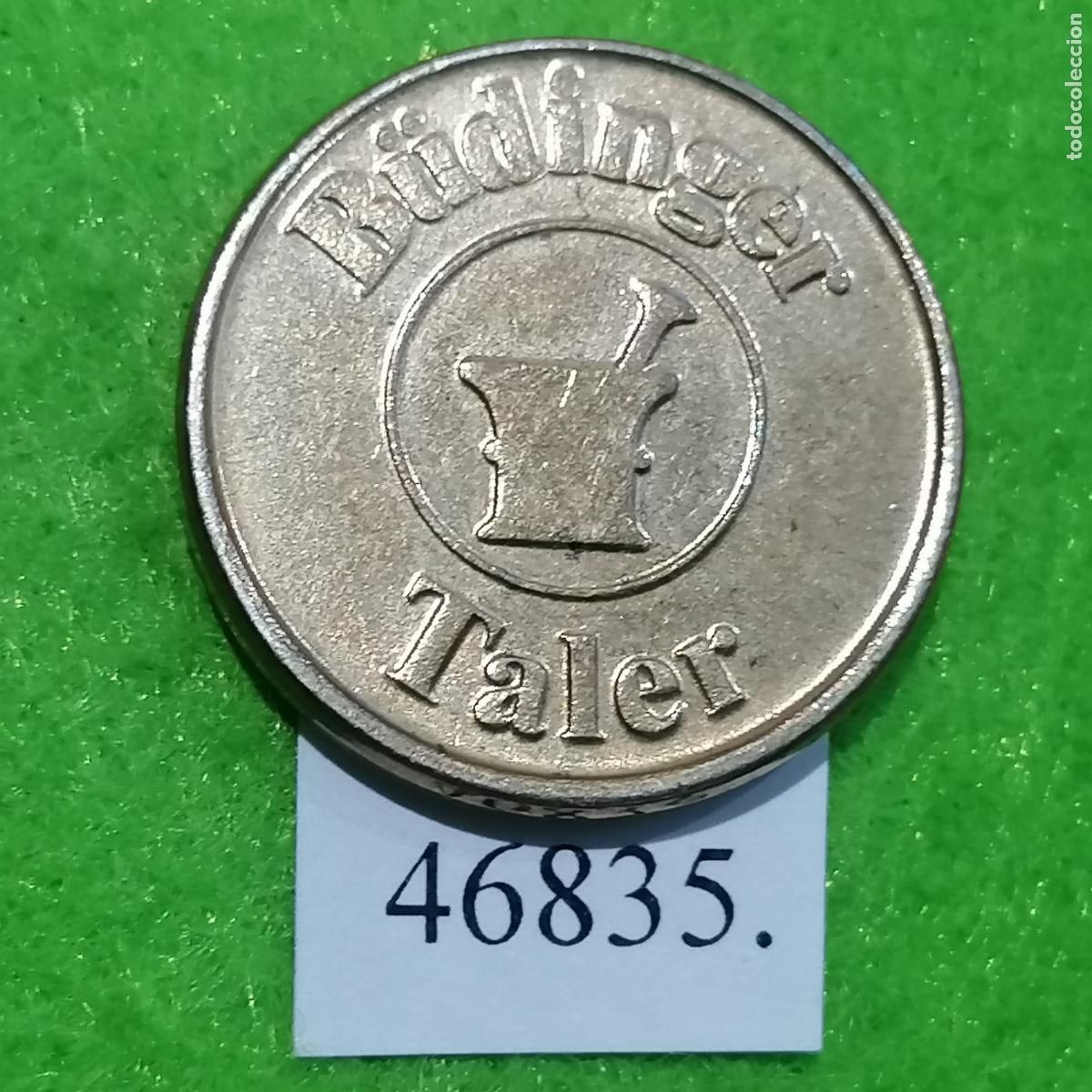 Monedas locales: Ficha Alemania, B&uuml;dingen, farmacia, apotheke, token, jeton