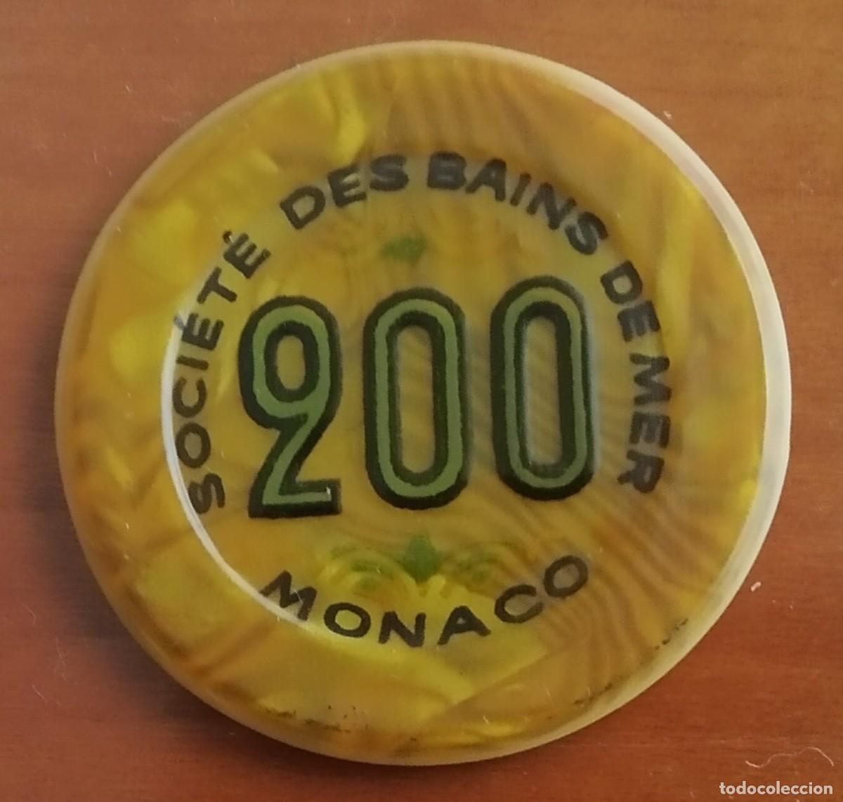 Monedas locales: FICHA DE CASINO M&Oacute;NACO* 200 FCOS. N&ordm; 19952