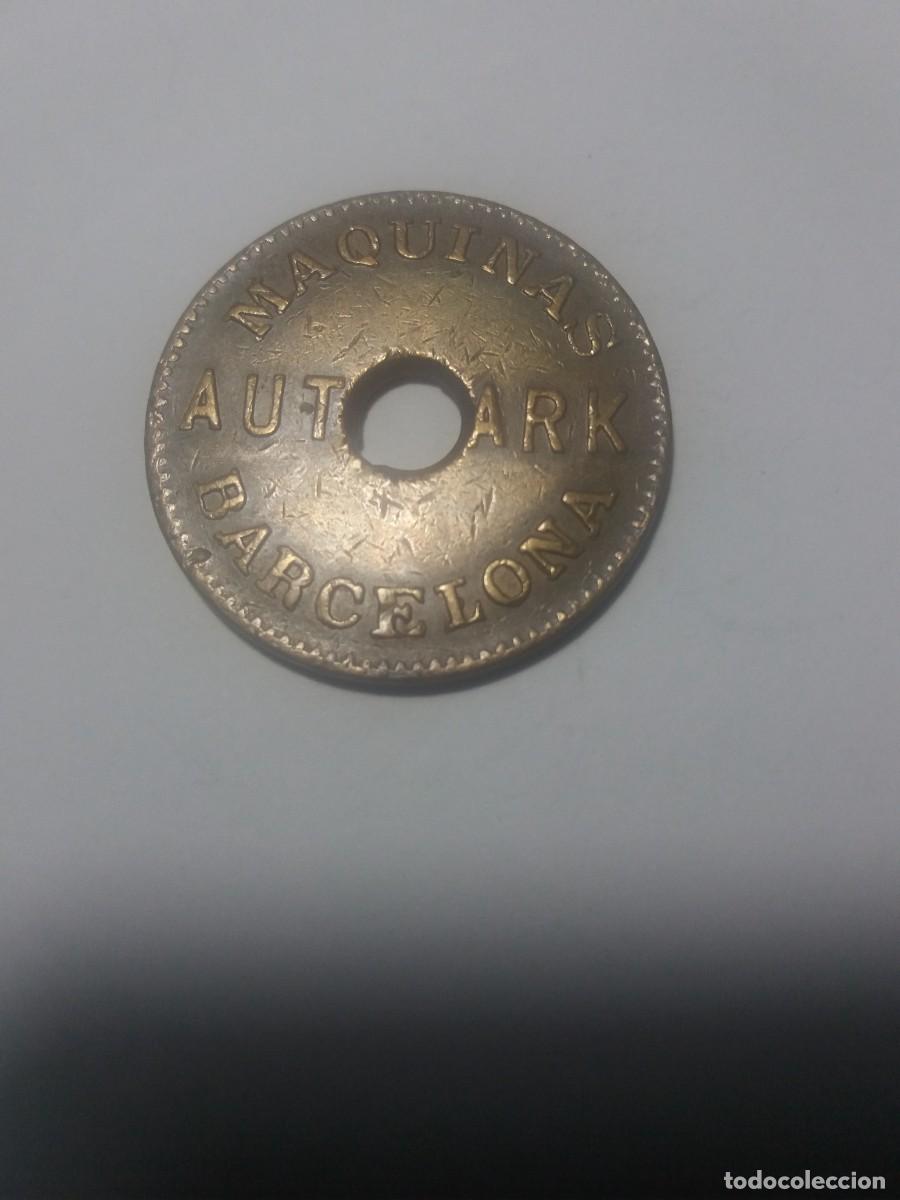 Monedas locales: Ficha Cooperativa 10 C&eacute;ntimos MAQUINAS AUTOPARK Barcelona