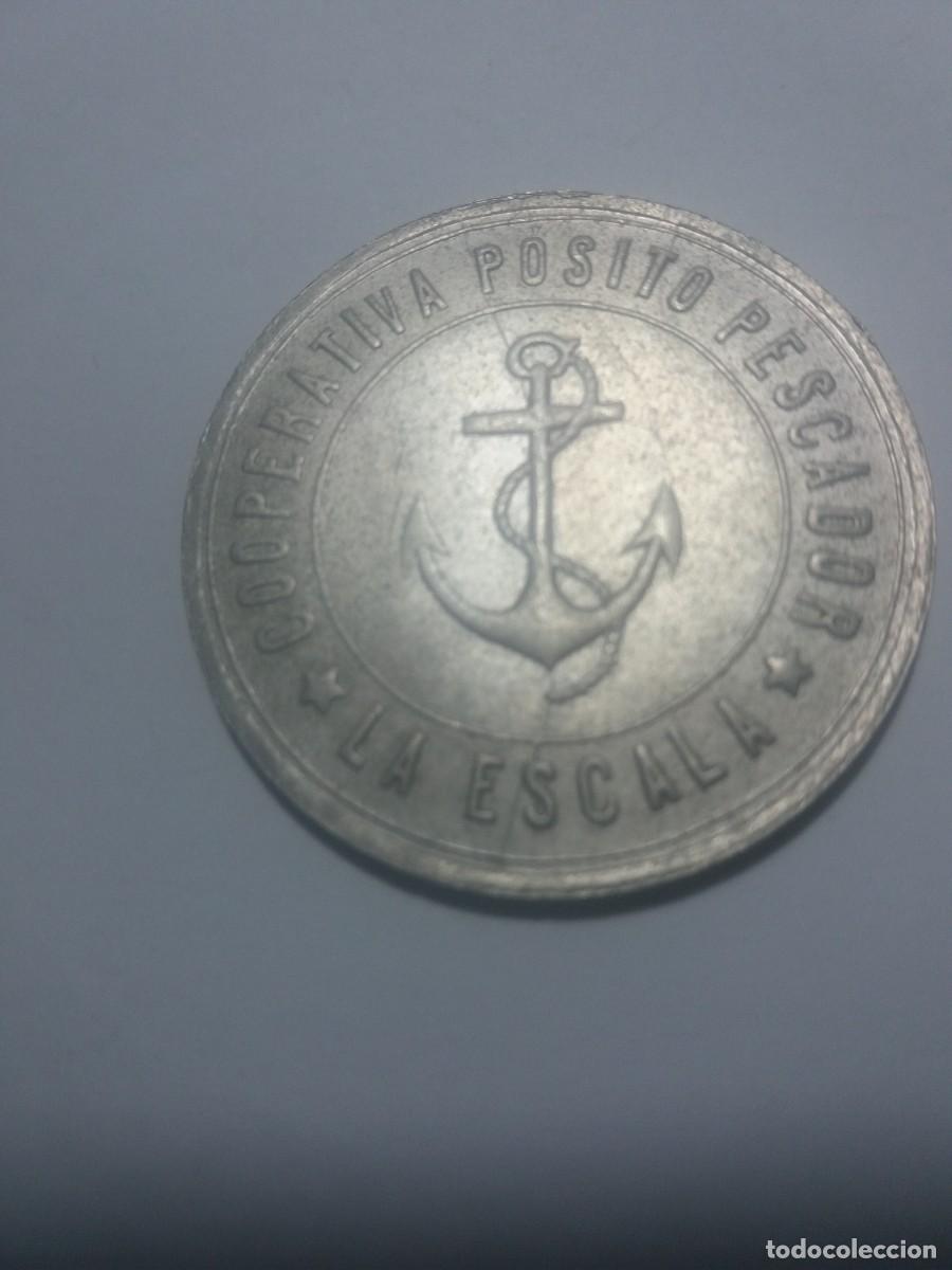 Monedas locales: Ficha Cooperativa 5 Pesetas POSITO PESCADOR L'escala