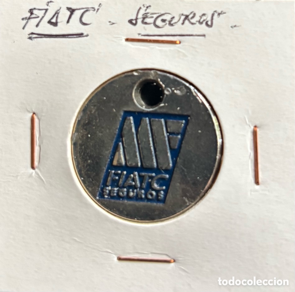 Monedas locales: Ficha publicidad. Fiat C seguros. Reverso distinto