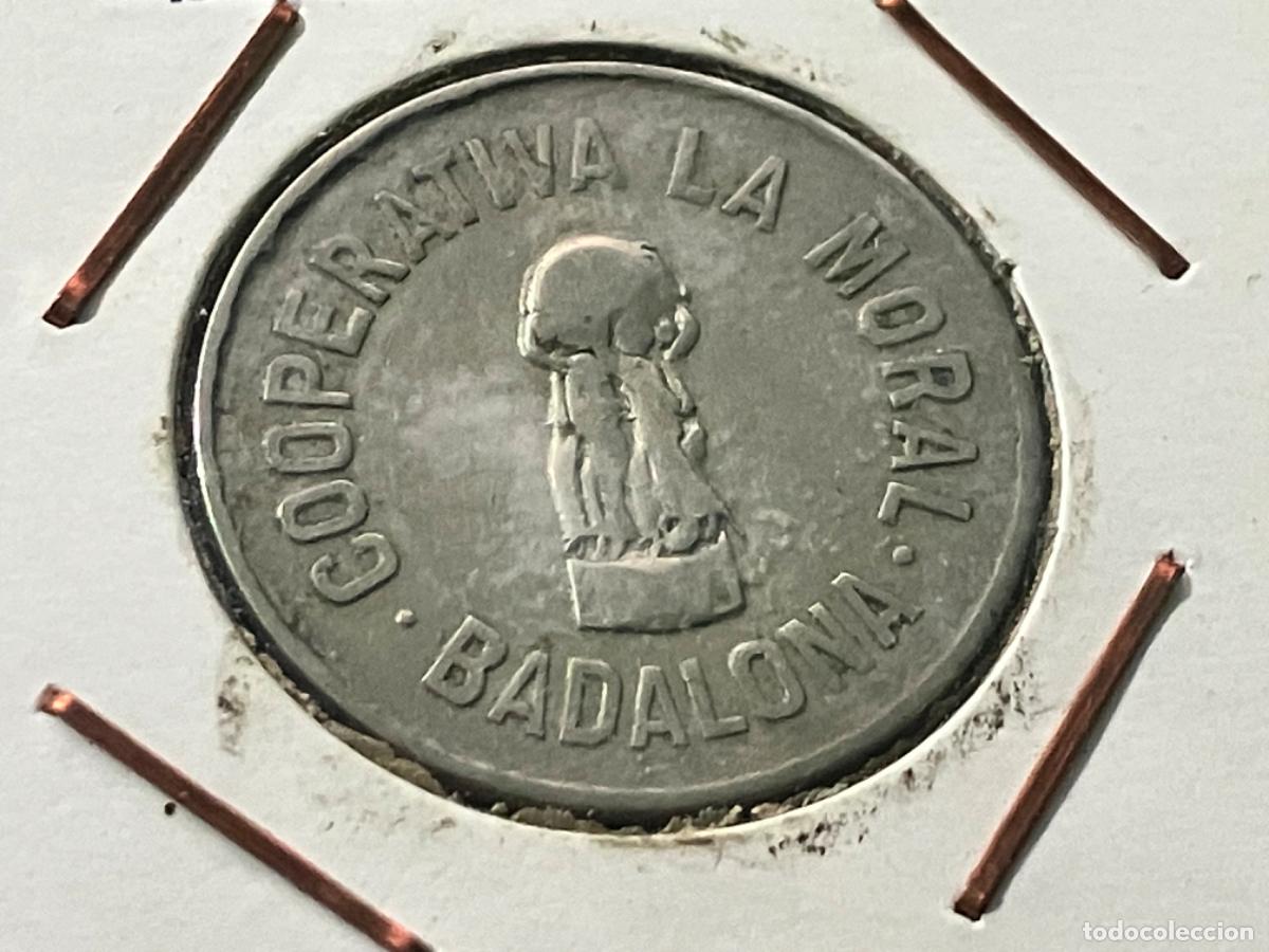 Monedas locales: Ficha Sociedad Cooperativa La Moral Badalona - 1 peseta