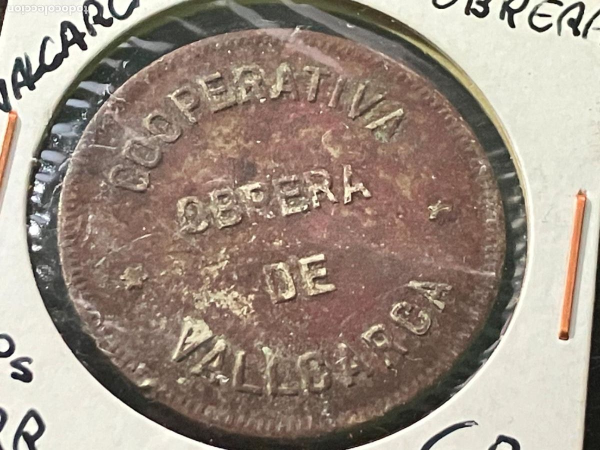 Monedas locales: Ficha Cooperativa Obrera Vallcarca - 5 pesetas