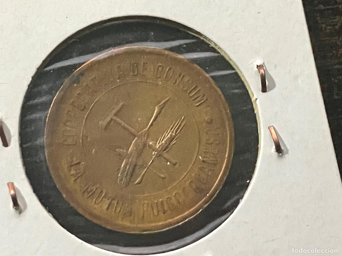 Monedas locales: Ficha Cooperativa Consum Puigcerdanesa Puigcerd&agrave; - 1 peseta