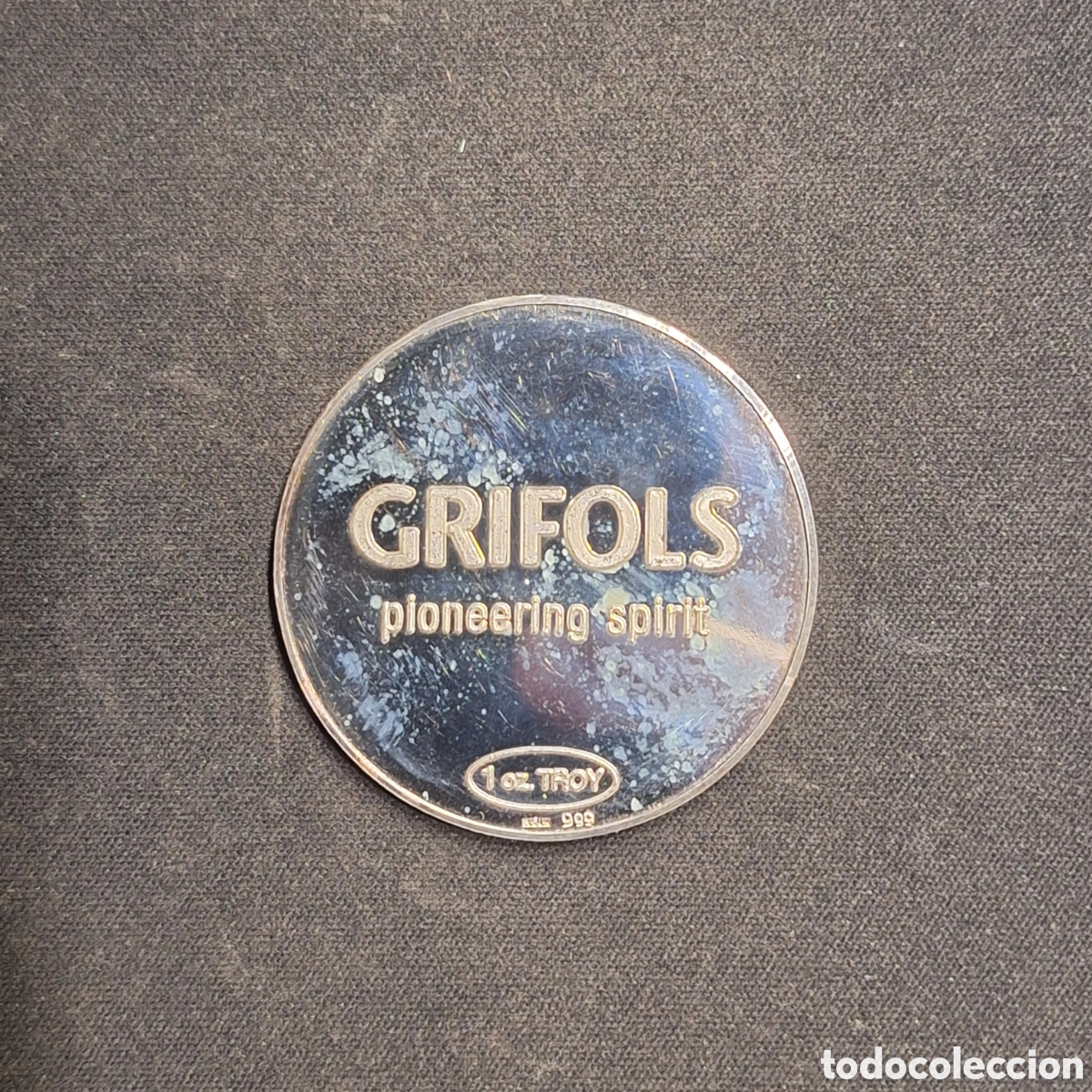 Monedas locales: Onza de plata pura conmemorativa Grifols 2014