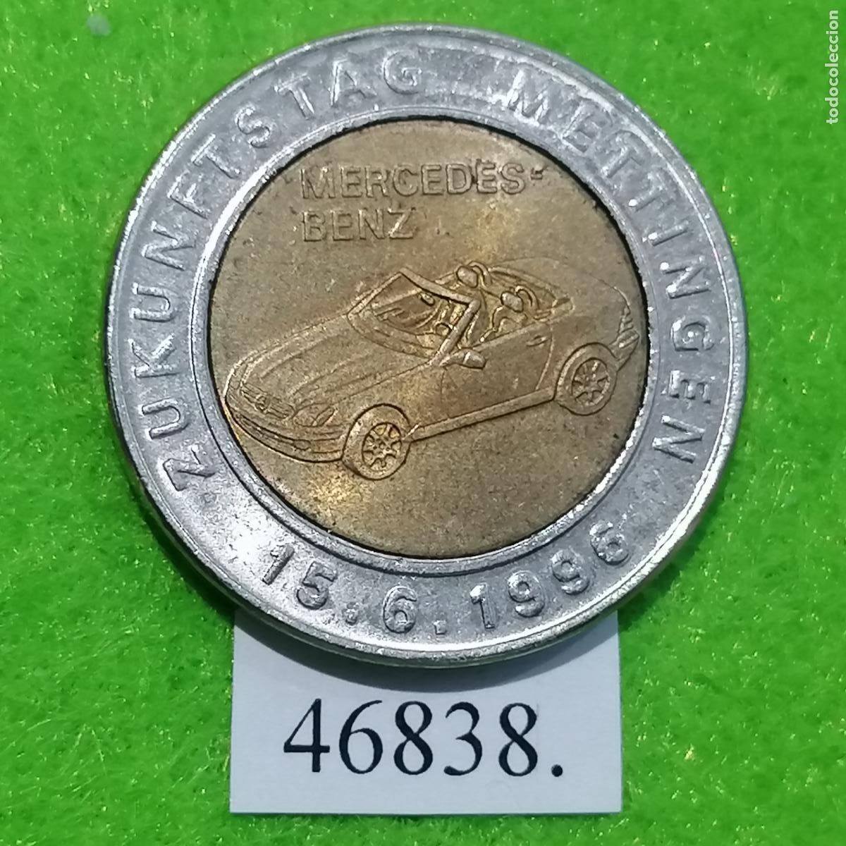 Monedas locales: ficha Alemania, Mettingen, Zukunftstag (D&iacute;a del Futuro), Mercedes-Benz, Schuler, token, jet&oacute;n