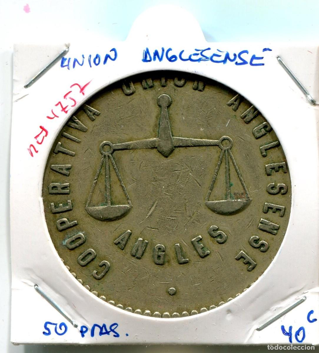 Monedas locales: 50 PESETAS UNION ANGLESENSE ( MES4757 )