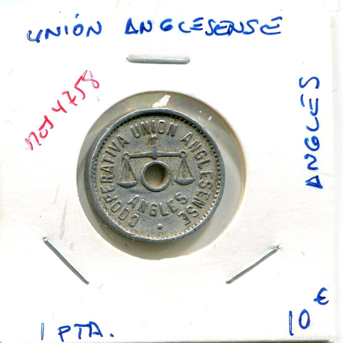 Monedas locales: UNA PESETA UNION ANGLESENSE ( MES4758 )