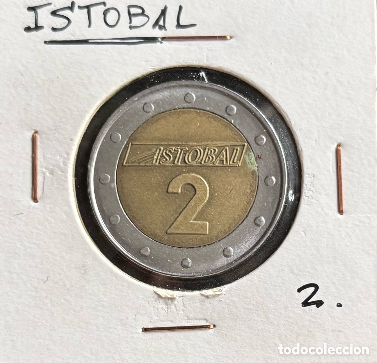 Monedas locales: Ficha publicidad y lavado. Istobal. 2 euros