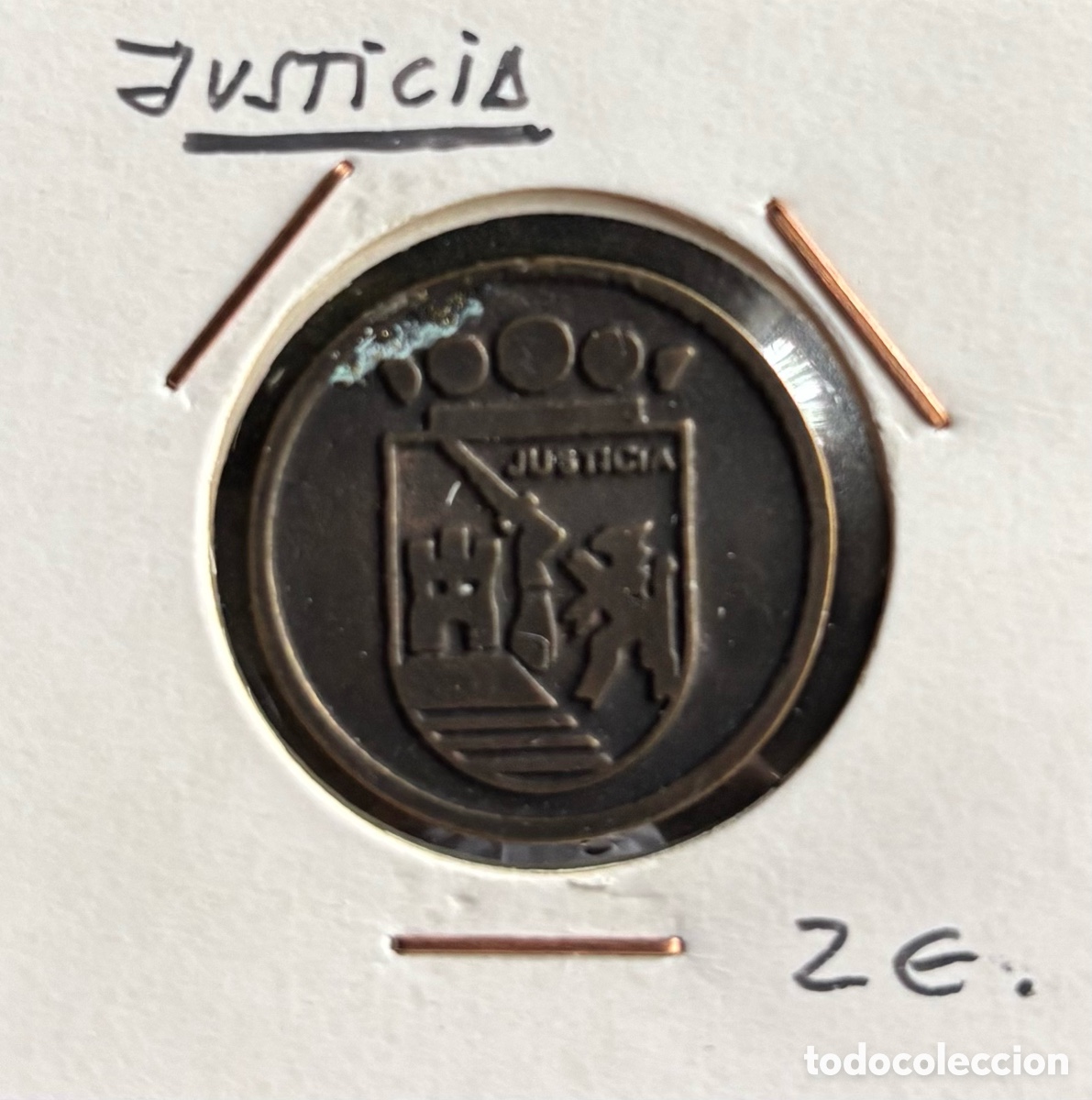 Monedas locales: Ficha publicidad. Justicia. 2 euros