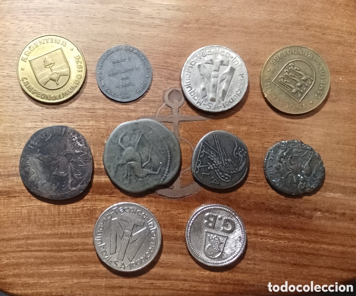 Monedas locales: Lote fichas variadas
