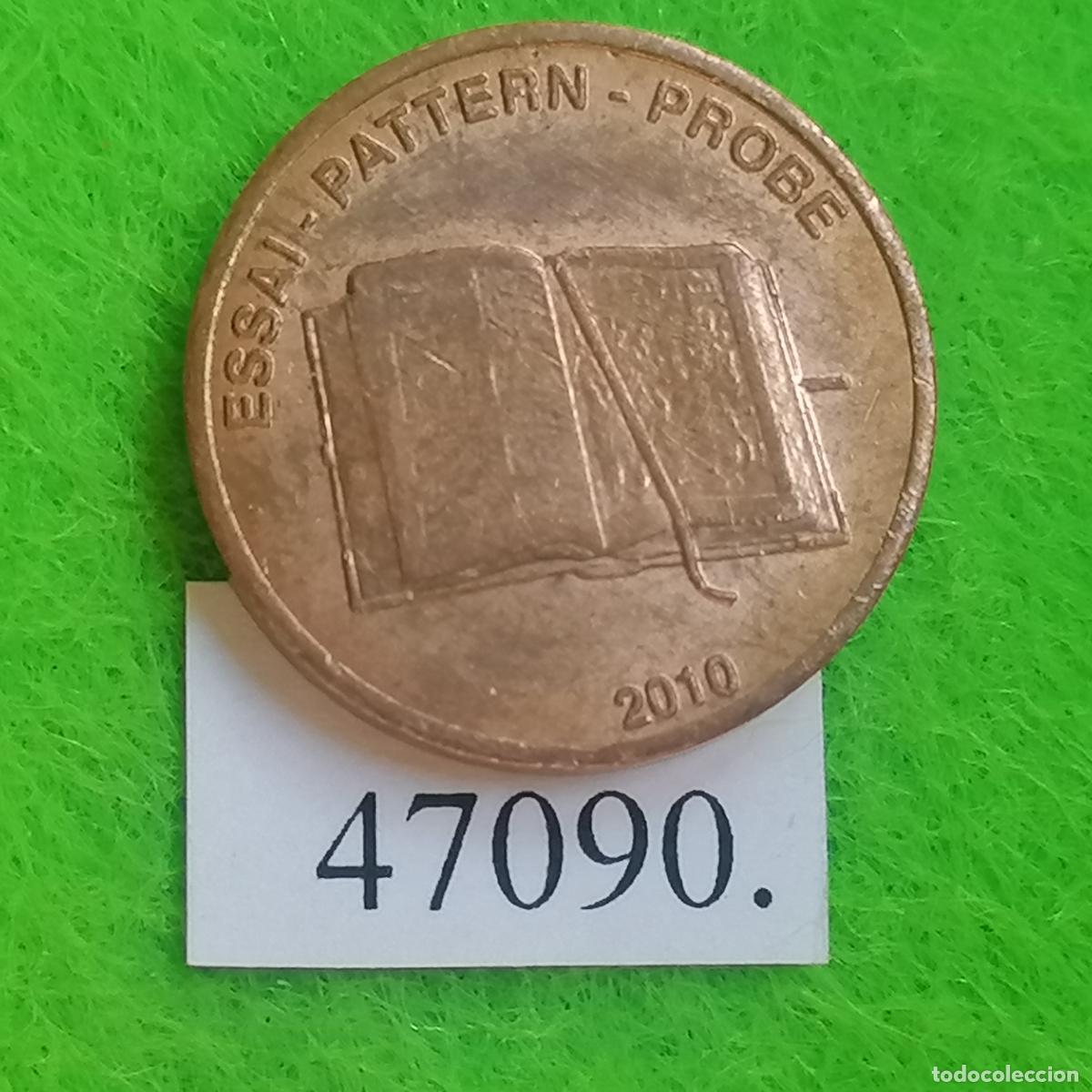 Monedas locales: Ficha, medalla, manos orantes, libro, Vaticano 2010, europea, pattern, essai, specimen, token, jeton
