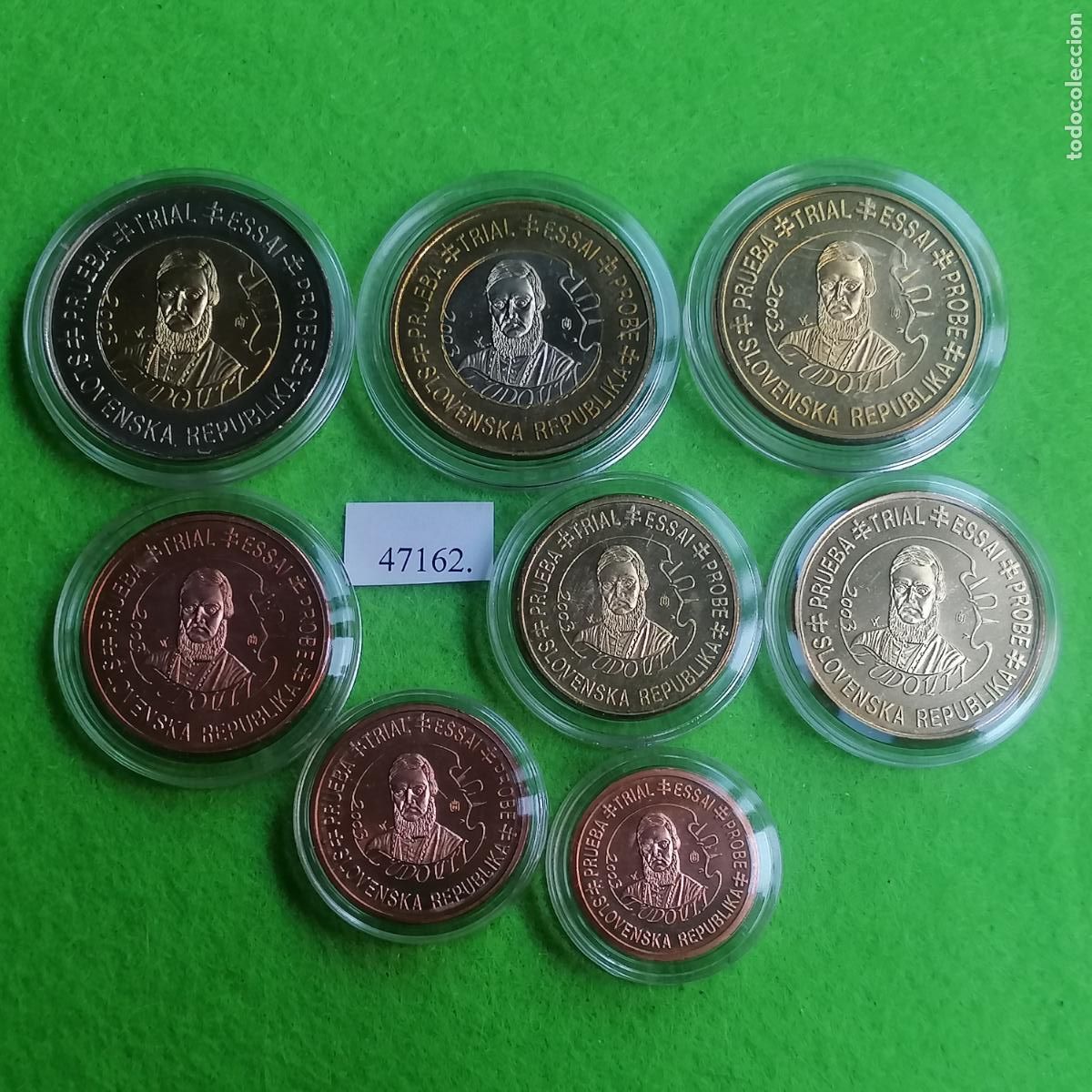 Monedas locales: Serie 8 europrueba Eslovaquia 2003, medalla, pattern, essai, specimen, Ficha, token, jeton
