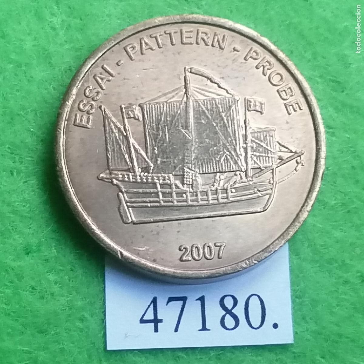 Monedas locales: Ficha, medalla, barco de vela 2007, europrueba, pattern, essai, specimen, token, jeton