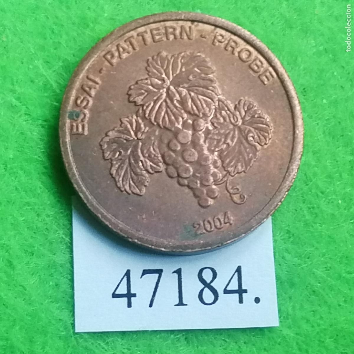 Monedas locales: Ficha, medalla, uva, vid, vi&ntilde;a, 2004, europrueba, pattern, essai, specimen, token, jeton