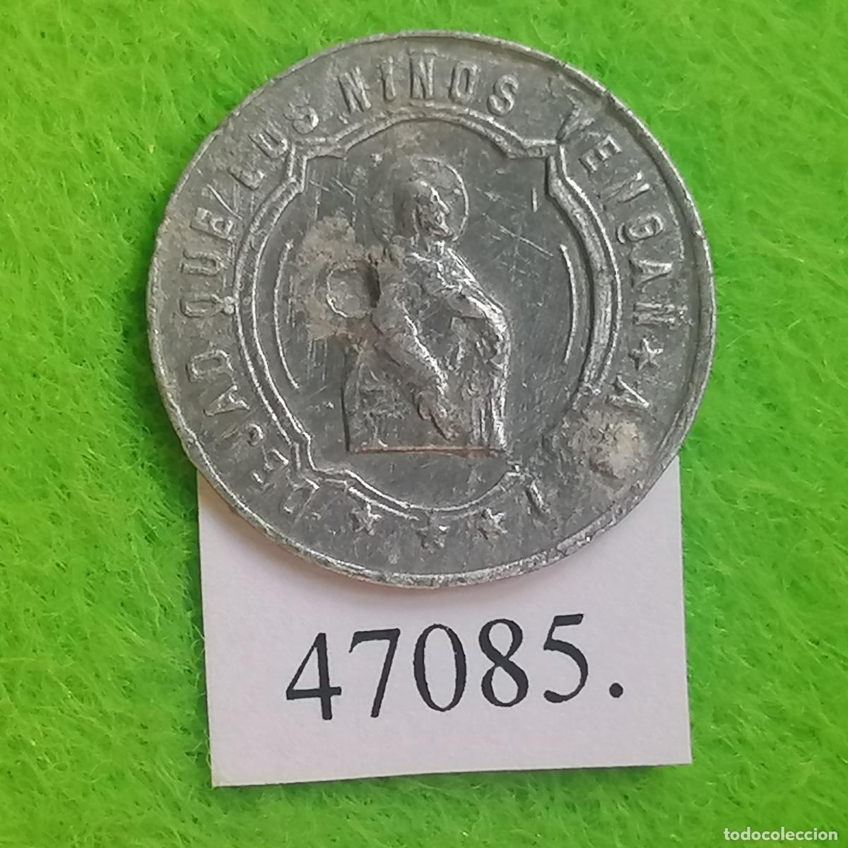 Monedas locales: Espa&ntilde;a, 1 (entrada, servicio, peseta) ficha asistencia catequesis, token, jeton
