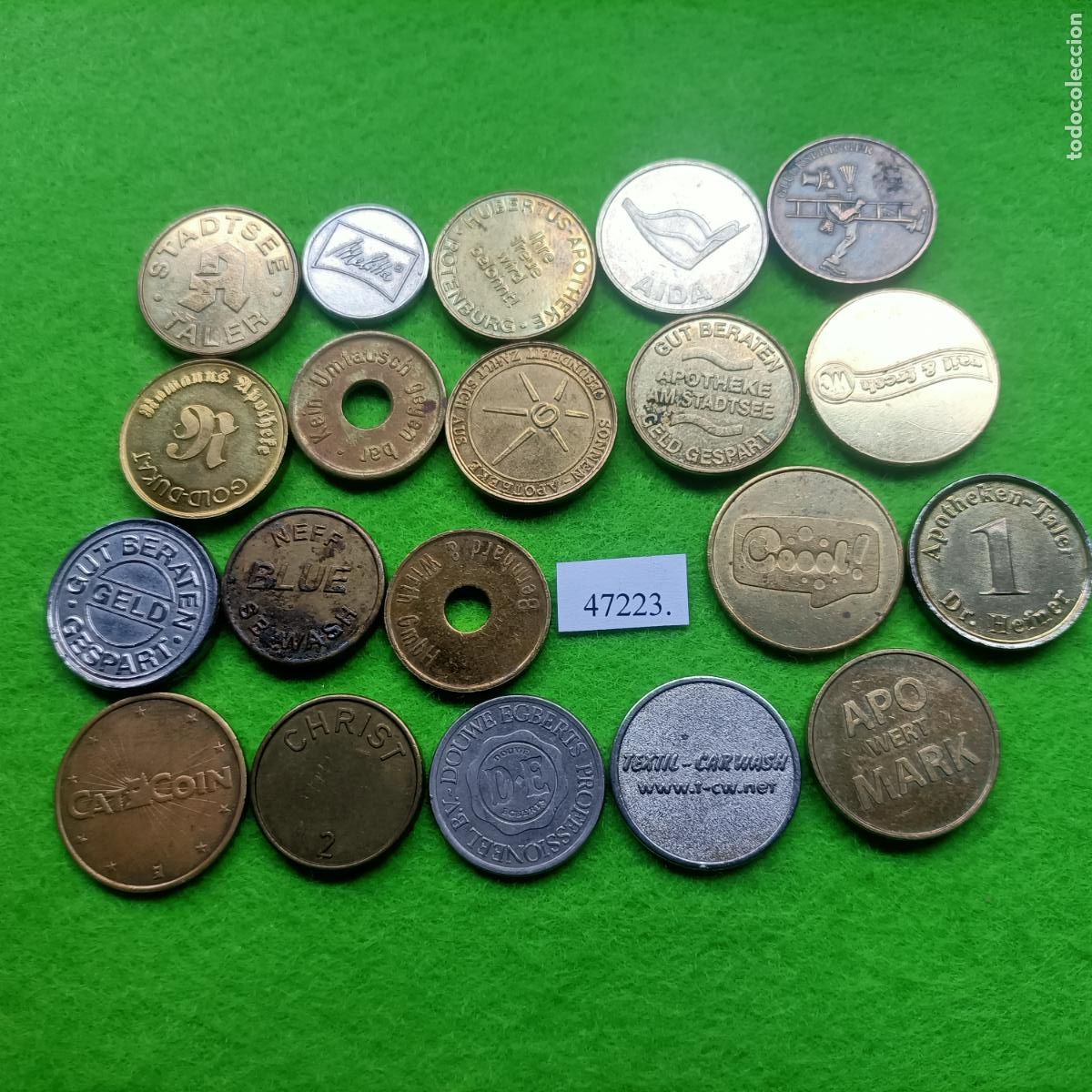 Monedas locales: Lote fichas, token, jet&oacute;n, 47223