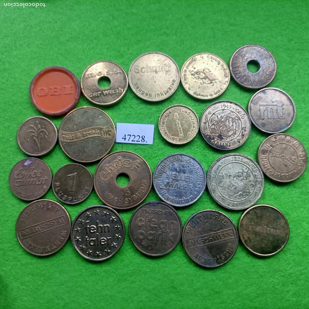 Monedas locales: Lote fichas, token, jet&oacute;n, 47228