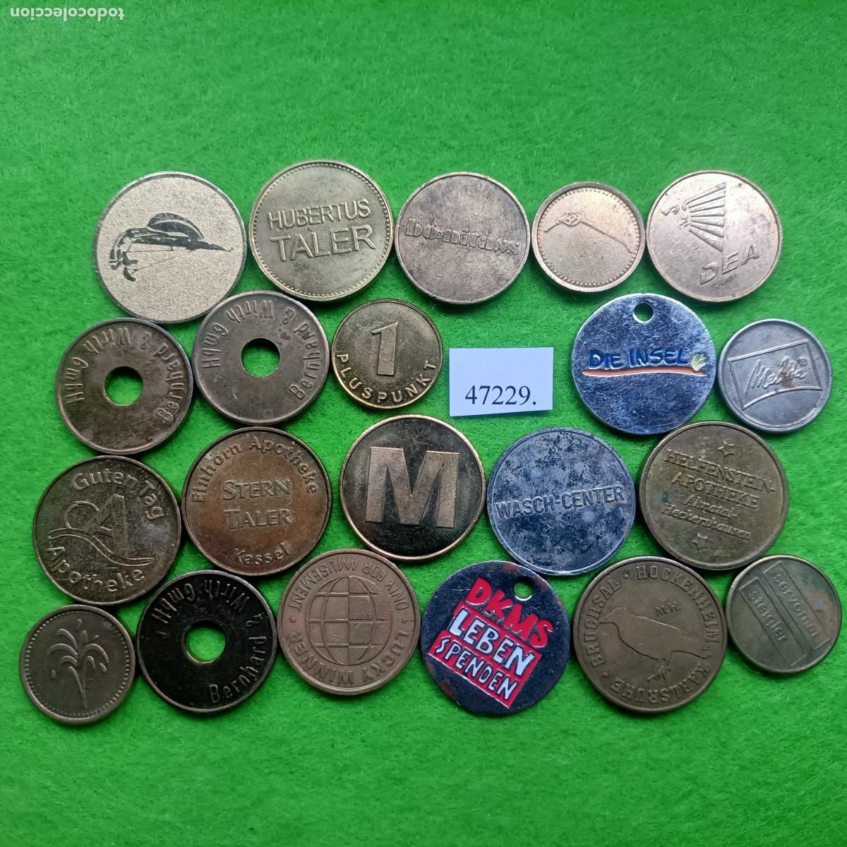 Monedas locales: Lote fichas, token, jet&oacute;n, 47229