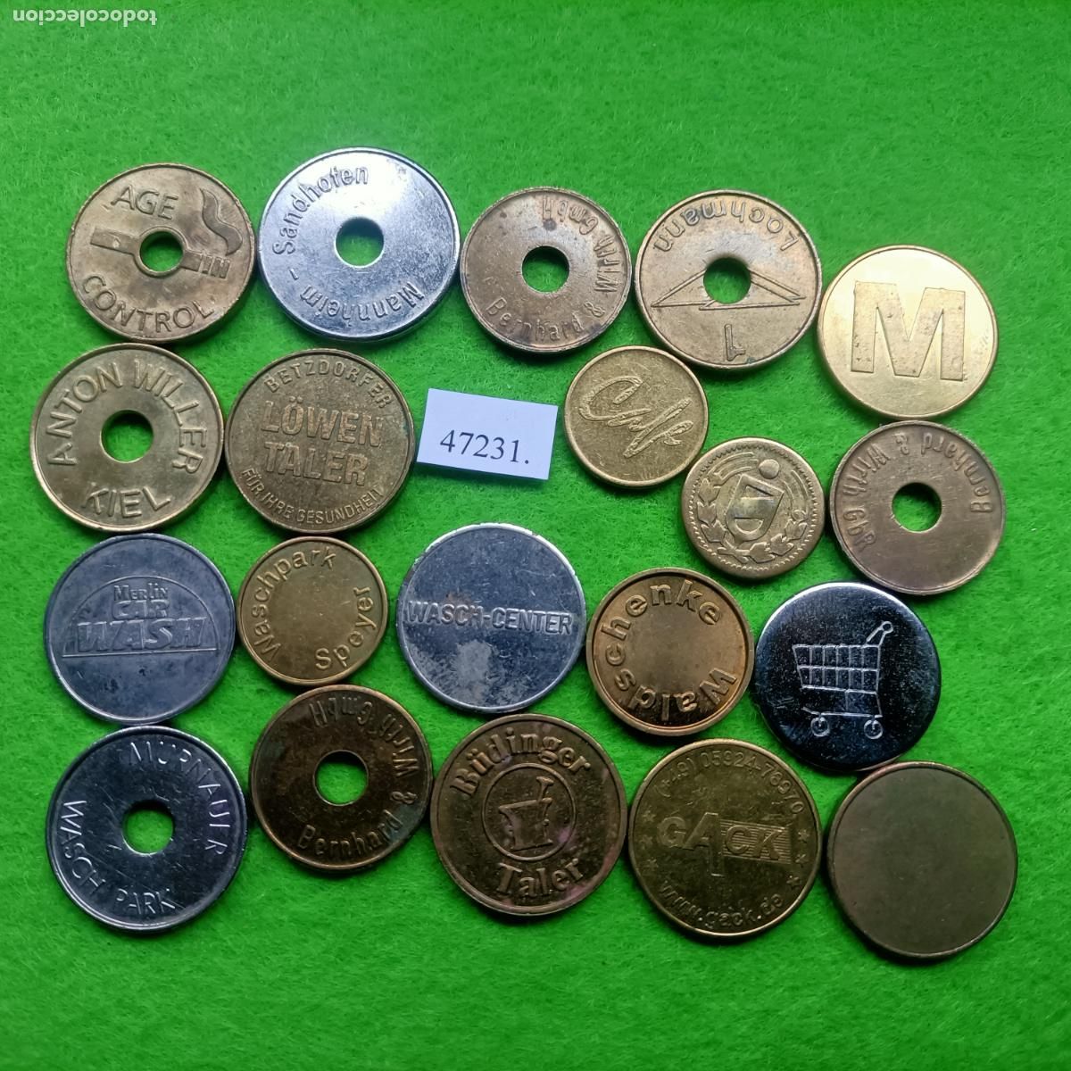 Monedas locales: Lote fichas, token, jet&oacute;n, 47231