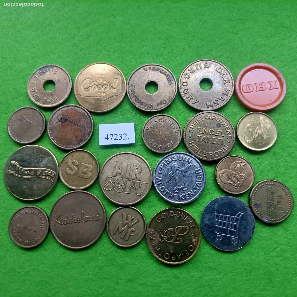 Monedas locales: Lote fichas, token, jet&oacute;n, 47232
