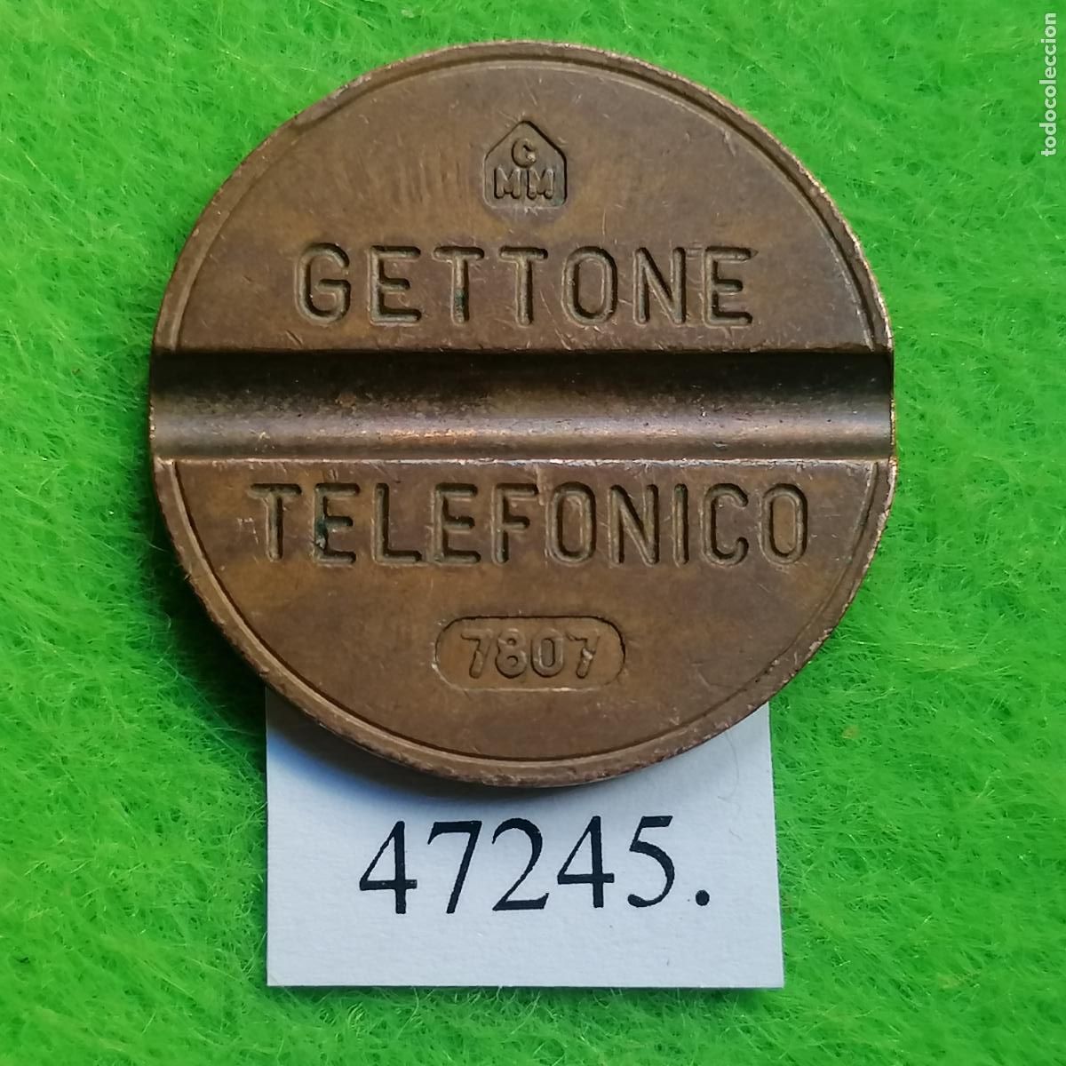 Monedas locales: ficha telef&oacute;no Italia , 7807 C.M.M., token, jet&oacute;n