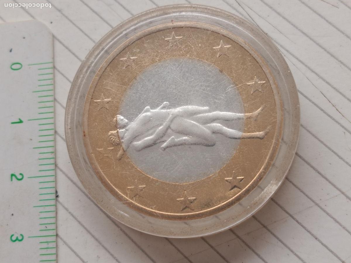 Monedas locales: Ficha er&oacute;tica. Moneda Kamasutra Sexo. 6 Sex Euros. Europa