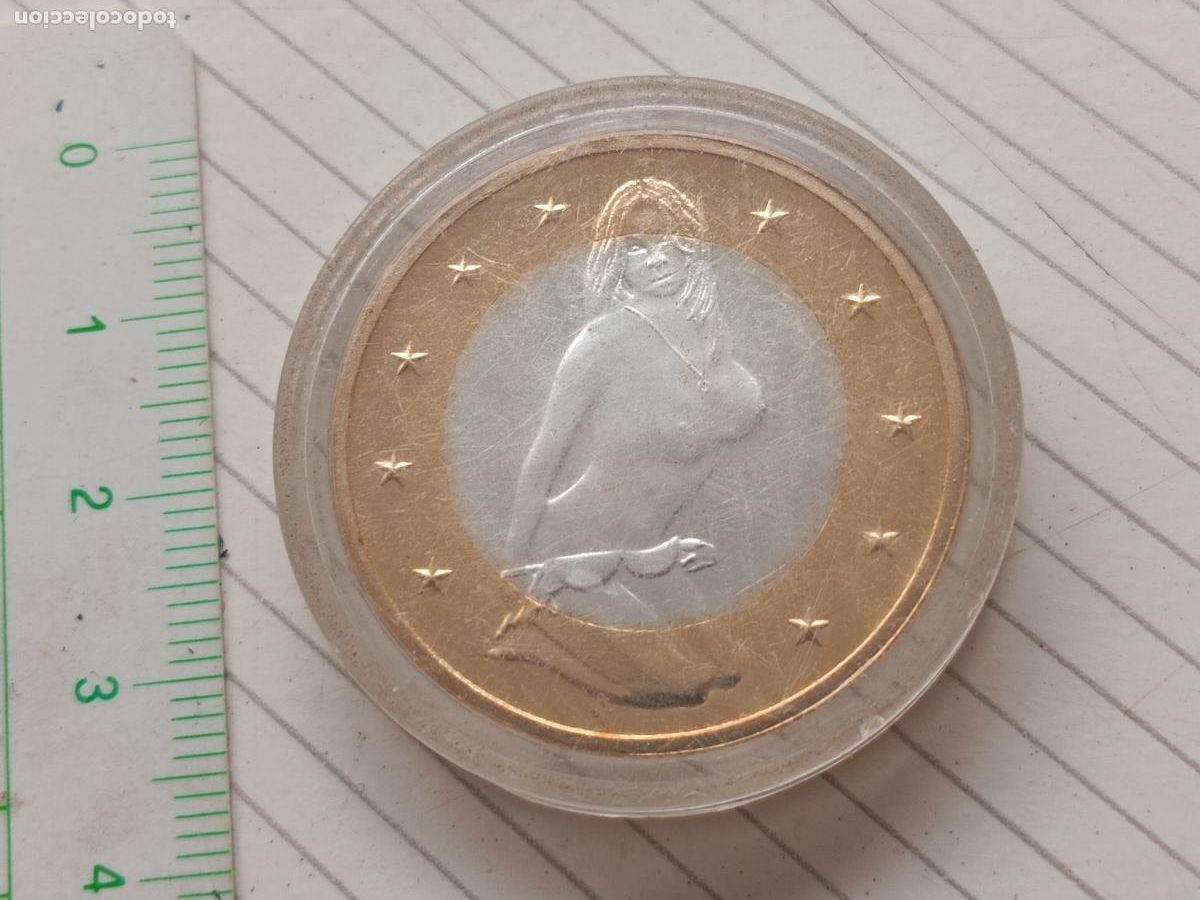 Monedas locales: Ficha er&oacute;tica. Moneda Kamasutra Sexo. 6 Sex Euros. Europa
