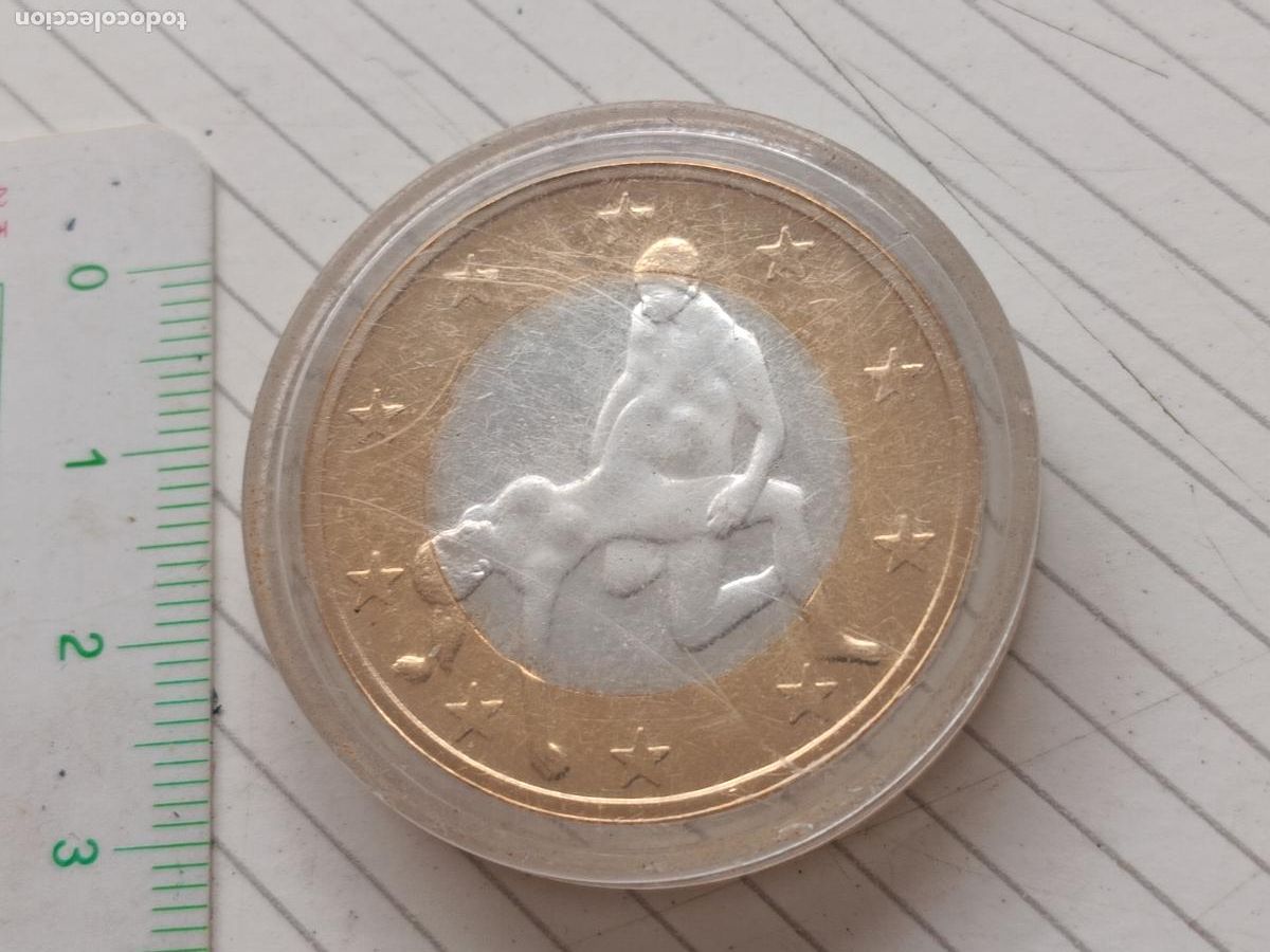 Monedas locales: Ficha er&oacute;tica. Moneda Kamasutra Sexo. 6 Sex Euros. Europa