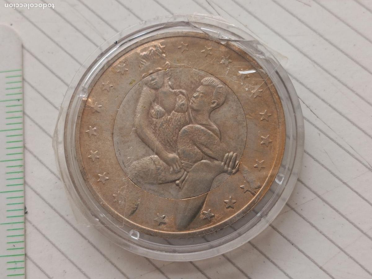 Monedas locales: Ficha er&oacute;tica. Moneda Kamasutra Sexo. 6 Sex Euros. Europa