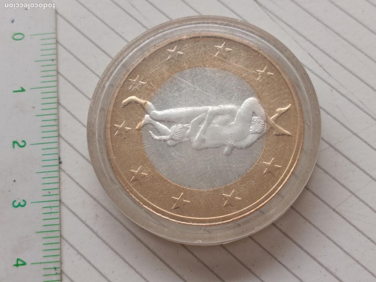 Monedas locales: Ficha er&oacute;tica. Moneda Kamasutra Sexo. 6 Sex Euros. Europa