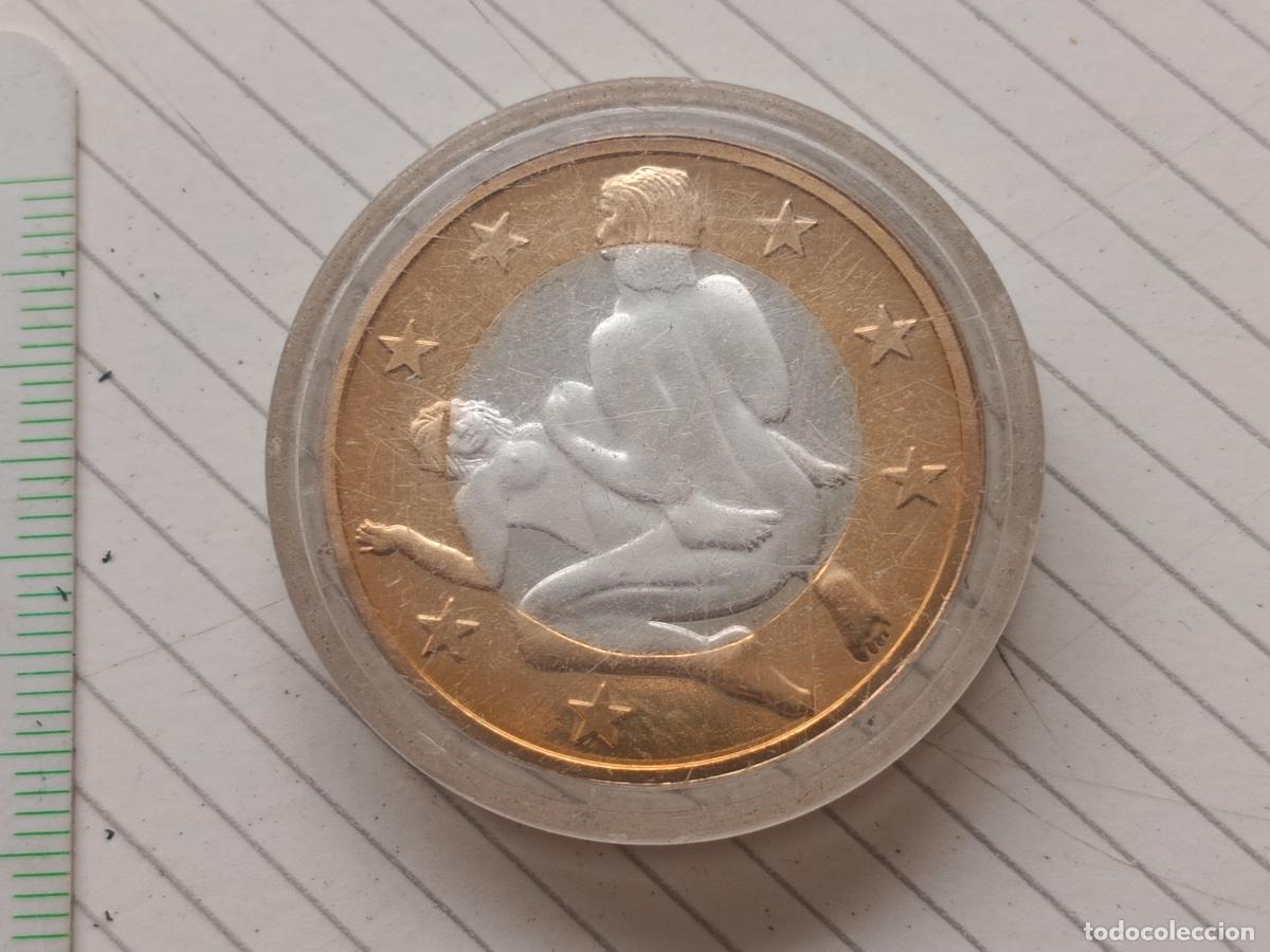 Monedas locales: Ficha er&oacute;tica. Moneda Kamasutra Sexo. 6 Sex Euros. Europa
