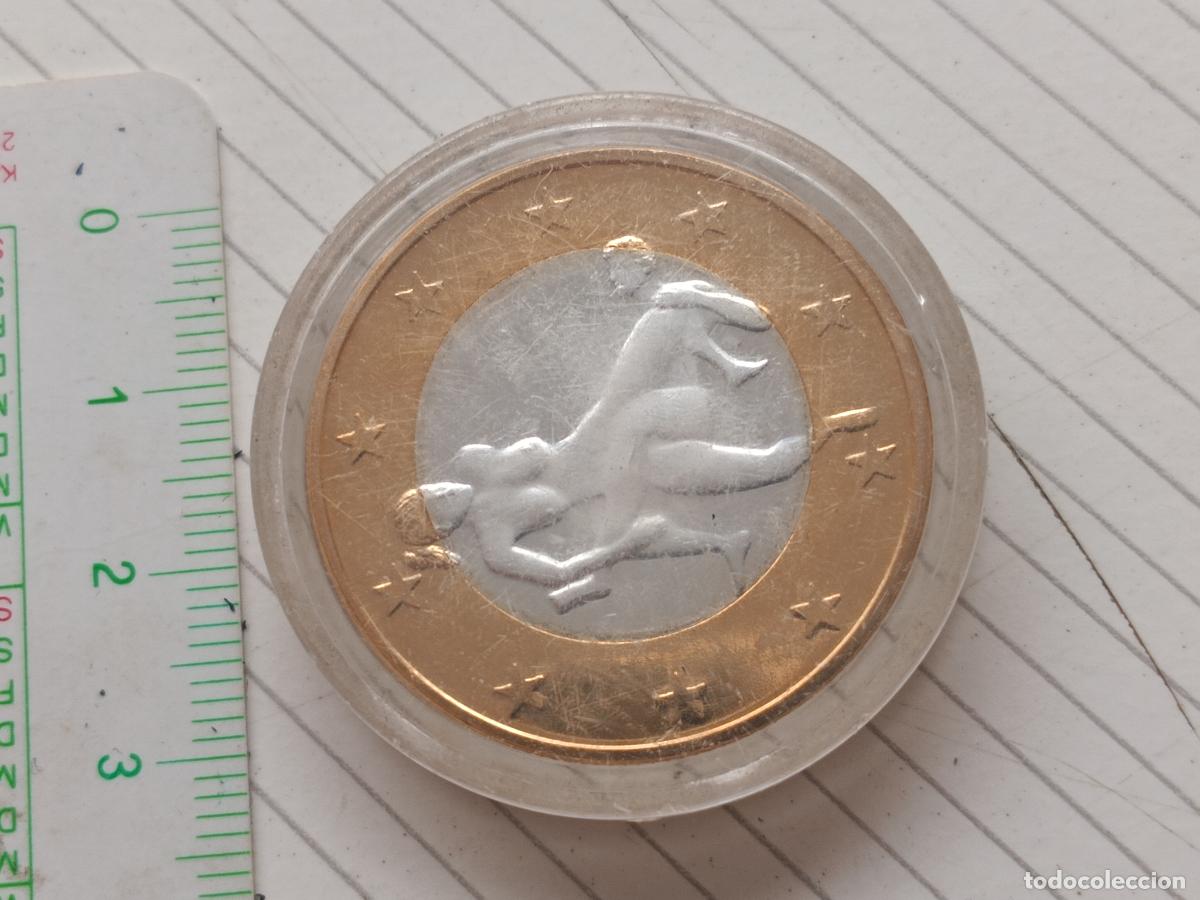 Monedas locales: Ficha er&oacute;tica. Moneda Kamasutra Sexo. 6 Sex Euros. Europa
