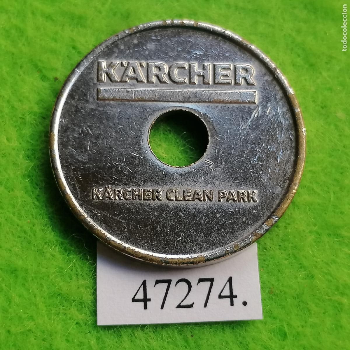 Monedas locales: ficha Alemania, Autolavado, K&Auml;RCHER, carwash, token, jet&oacute;n
