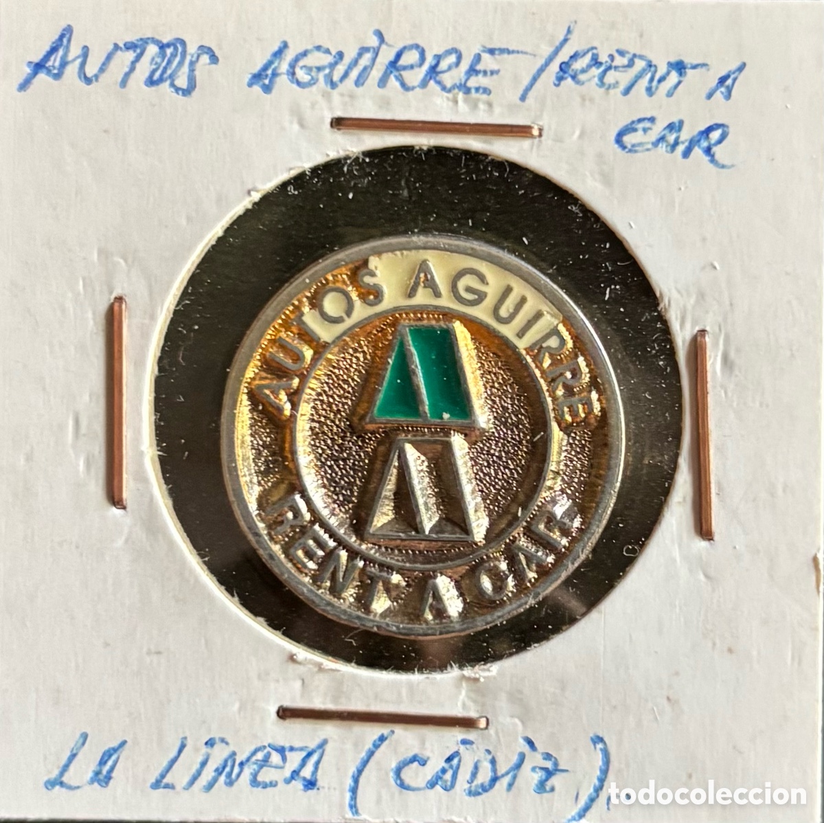 Monedas locales: Ficha publicidad. Autos Aguirre. La L&iacute;nea. C&aacute;diz