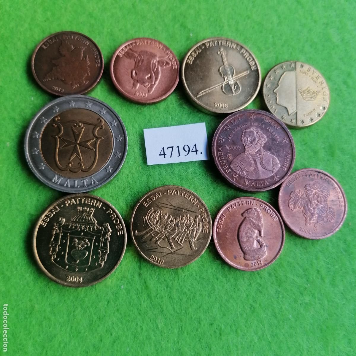 Monedas locales: Lote fichas, europrueba, pattern, essai, specimen, token, jet&oacute;n