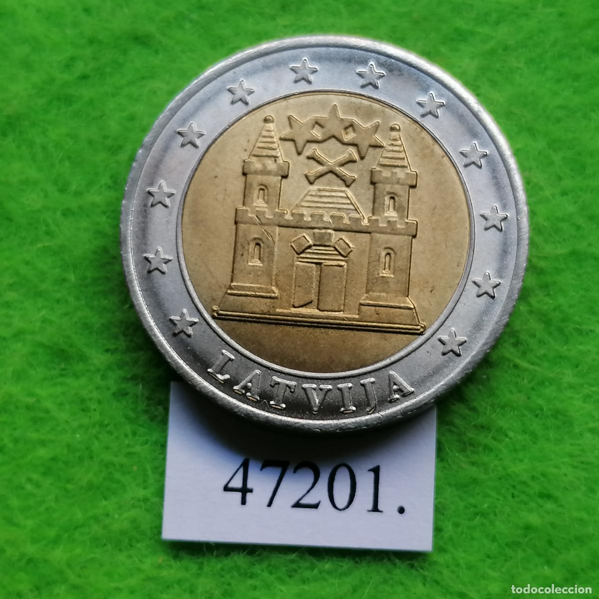 Monedas locales: Ficha Letonia ciudad de Riga, europrueba, pattern, essai, specimen, ficha, token, jet&oacute;n