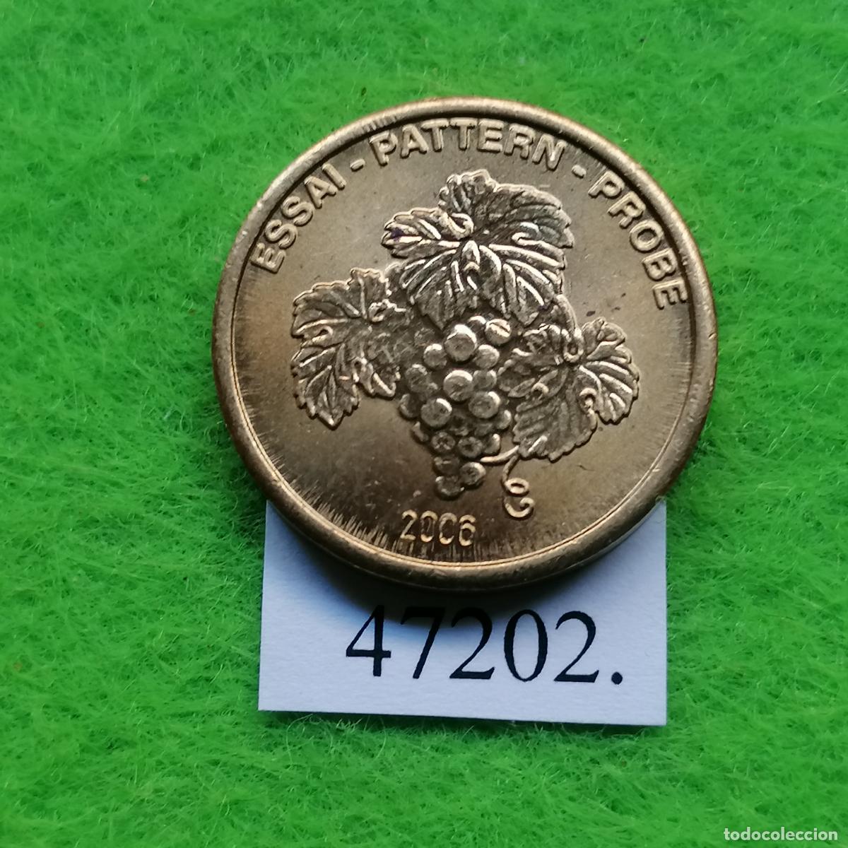 Monedas locales: Ficha Uva, Vi&ntilde;a, Vid, europrueba, pattern, essai, specimen, ficha, token, jet&oacute;n