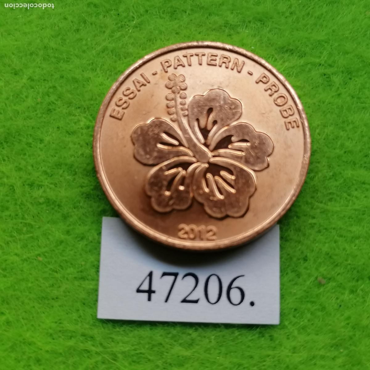 Monedas locales: Ficha, flor hibisco, europrueba, pattern, essai, specimen, ficha, token, jet&oacute;n