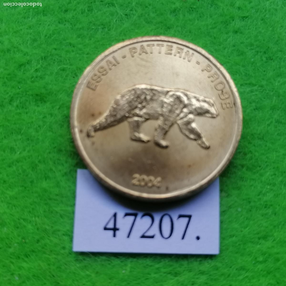 Monedas locales: Ficha, Groenlandia, oso polar, europrueba, pattern, essai, specimen, ficha, token, jet&oacute;n
