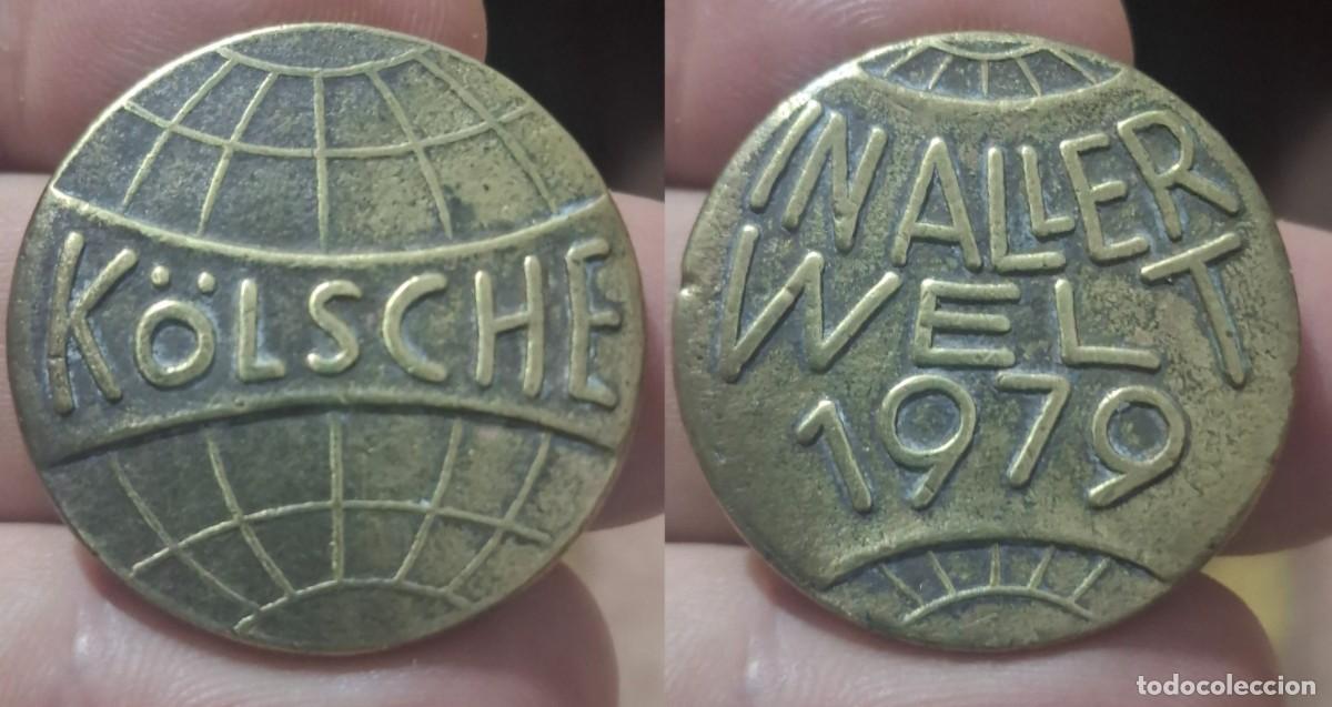 Monedas locales: Ficha token ublicitaria comercial alemana. walter welt 1979 . Kolsche