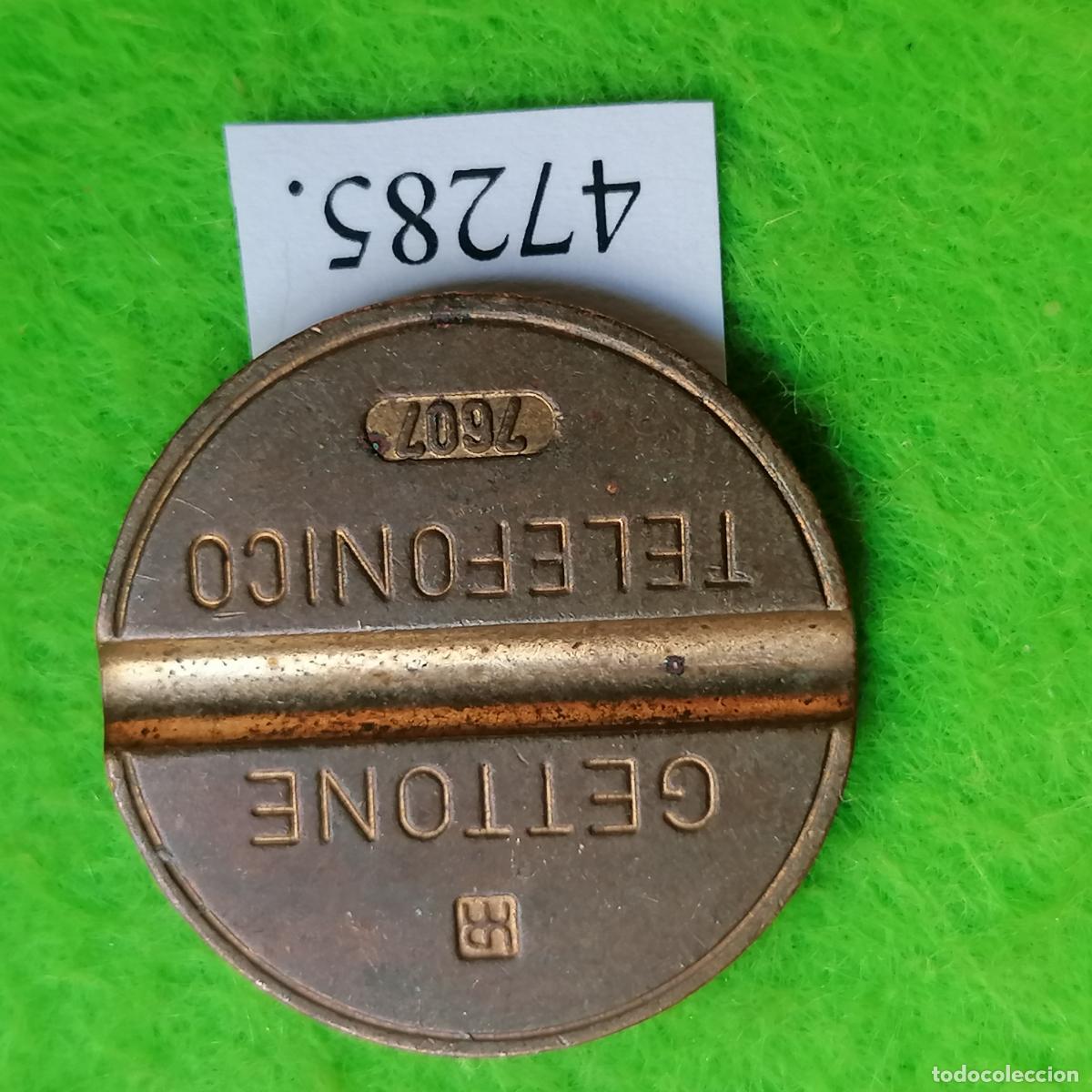 Monedas locales: ficha tel&eacute;fono Italia, 7607 IPM, token, jet&oacute;n