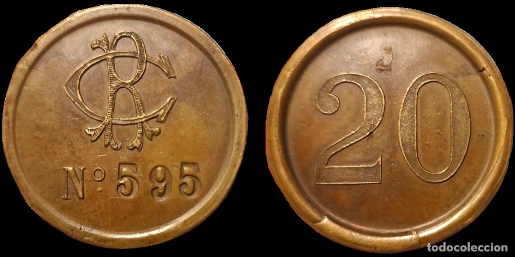 Monedas locales: Antigu ficha de casino 40mm 20 grm