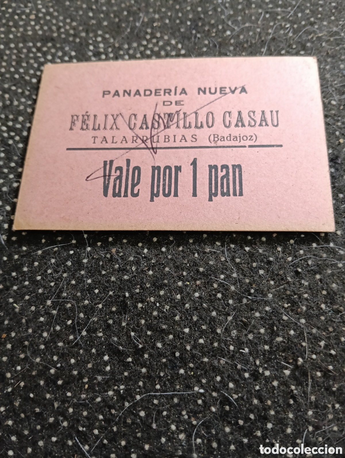 Monedas locales: Vale por un pan, Panader&iacute;a Nueva de Talarrubias (Badajoz) F&eacute;lix Castillo Casau, bien conservado