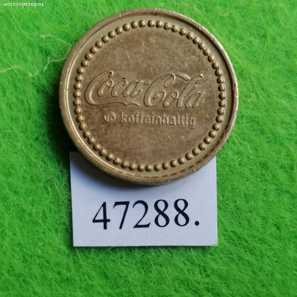 Monedas locales: ficha Alemania, Coca Cola sin cafe&iacute;na, Koffeinhaltig, token, jet&oacute;n
