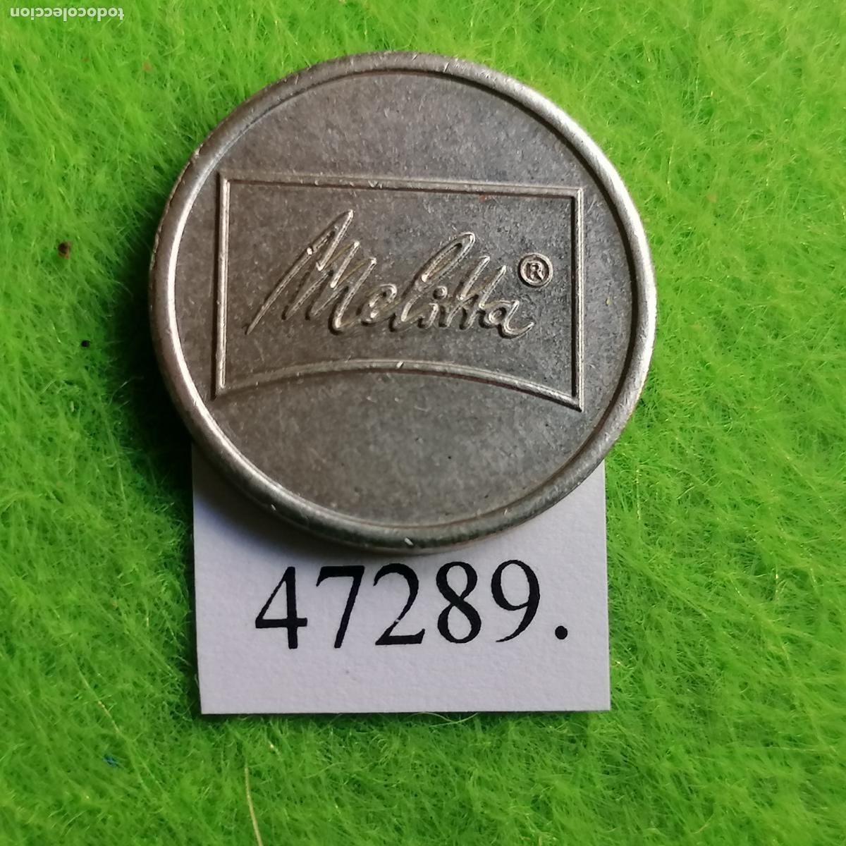 Monedas locales: ficha cafe, Melitta, consumici&oacute;n, autoservicio, vending, token, jet&oacute;n